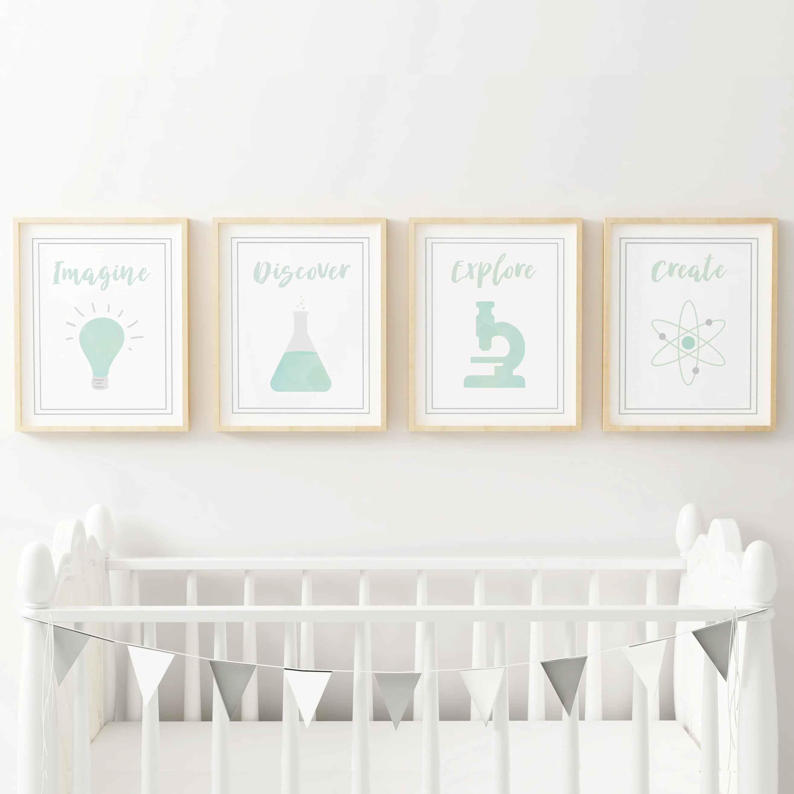 Watercolor Science Art Prints (Set of 4)