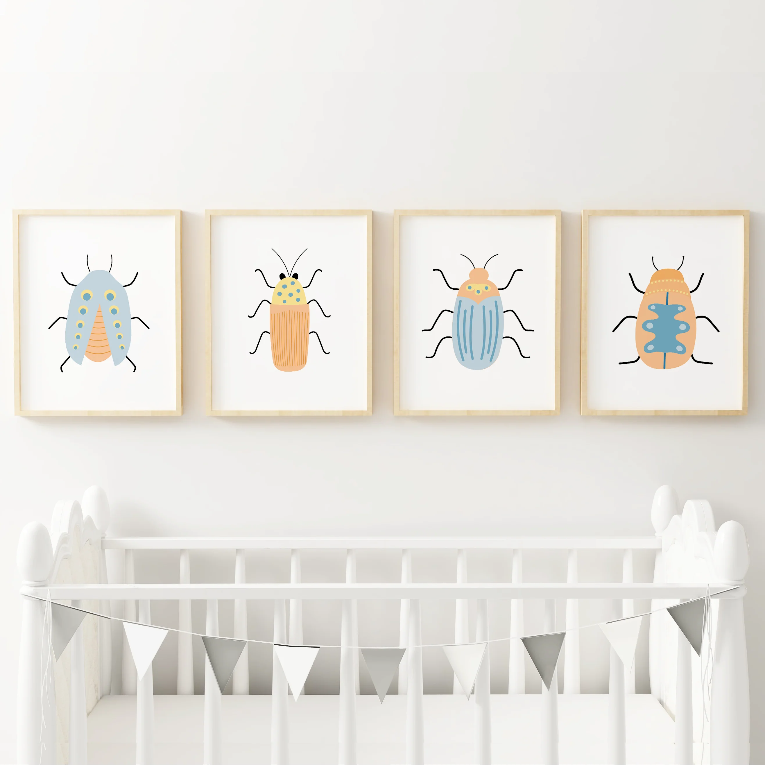Beautiful Beetles Art Prints (Set of 4)