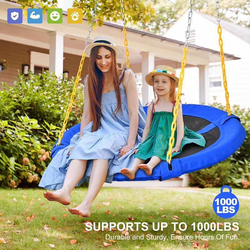 Heavy Duty Saucer Swing with Metal Chain