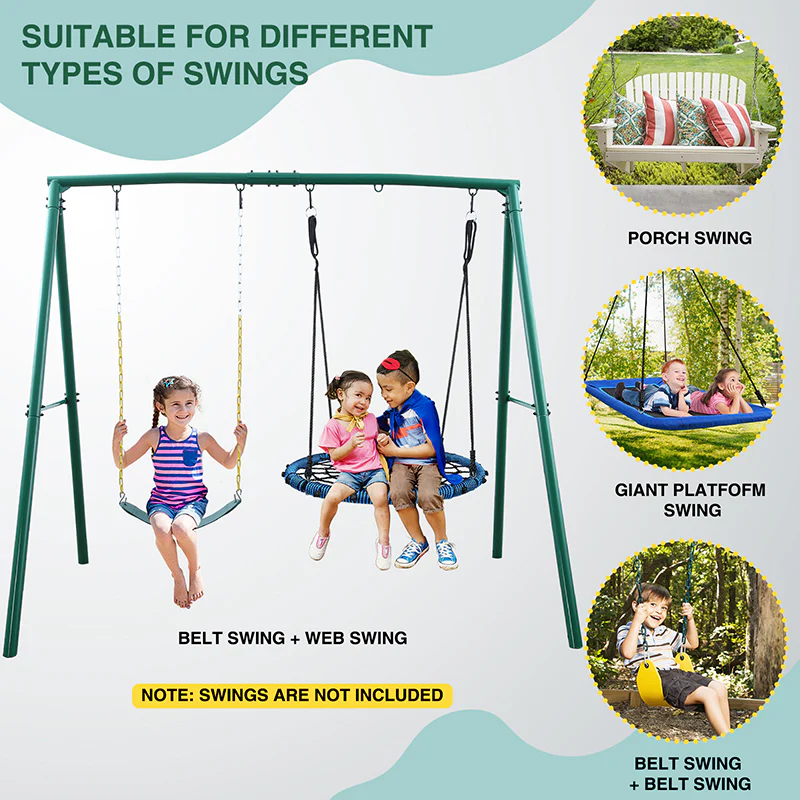 Metal A-frame Stand for Double Swing
