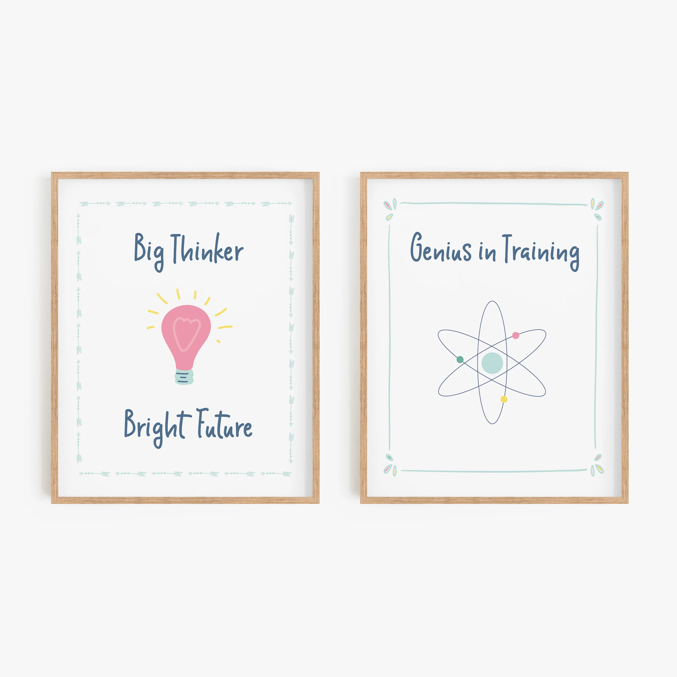 Bright Kids Science Art Prints (Set of 2)