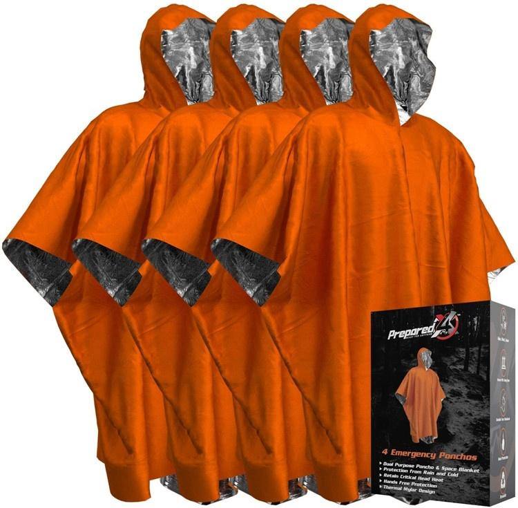 Emergency Survival Raincoat Poncho For Adult Outdoor Hiking Ultralight Waterproof Thermal Survival Space Raincoat