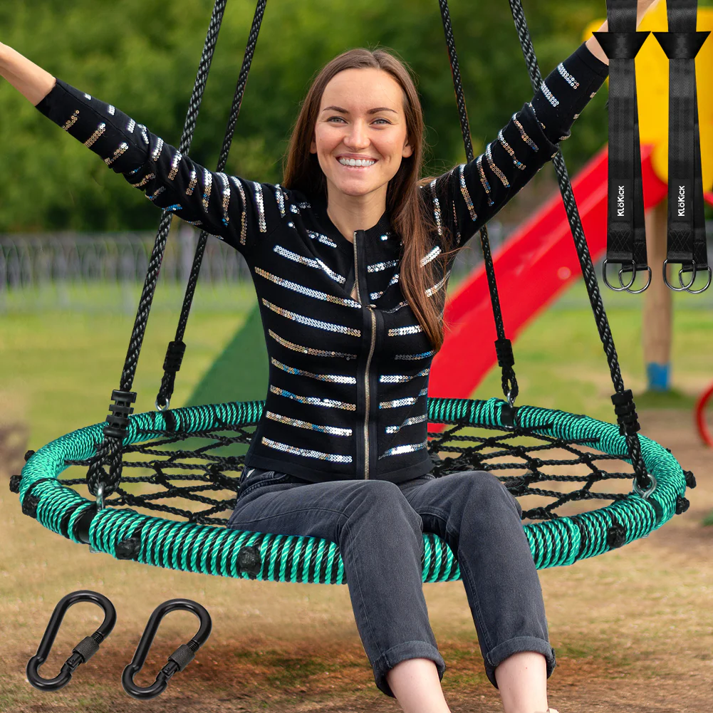 40 Spider Web Swing Kids Round Web Swing Tree Swing Backyard Playground