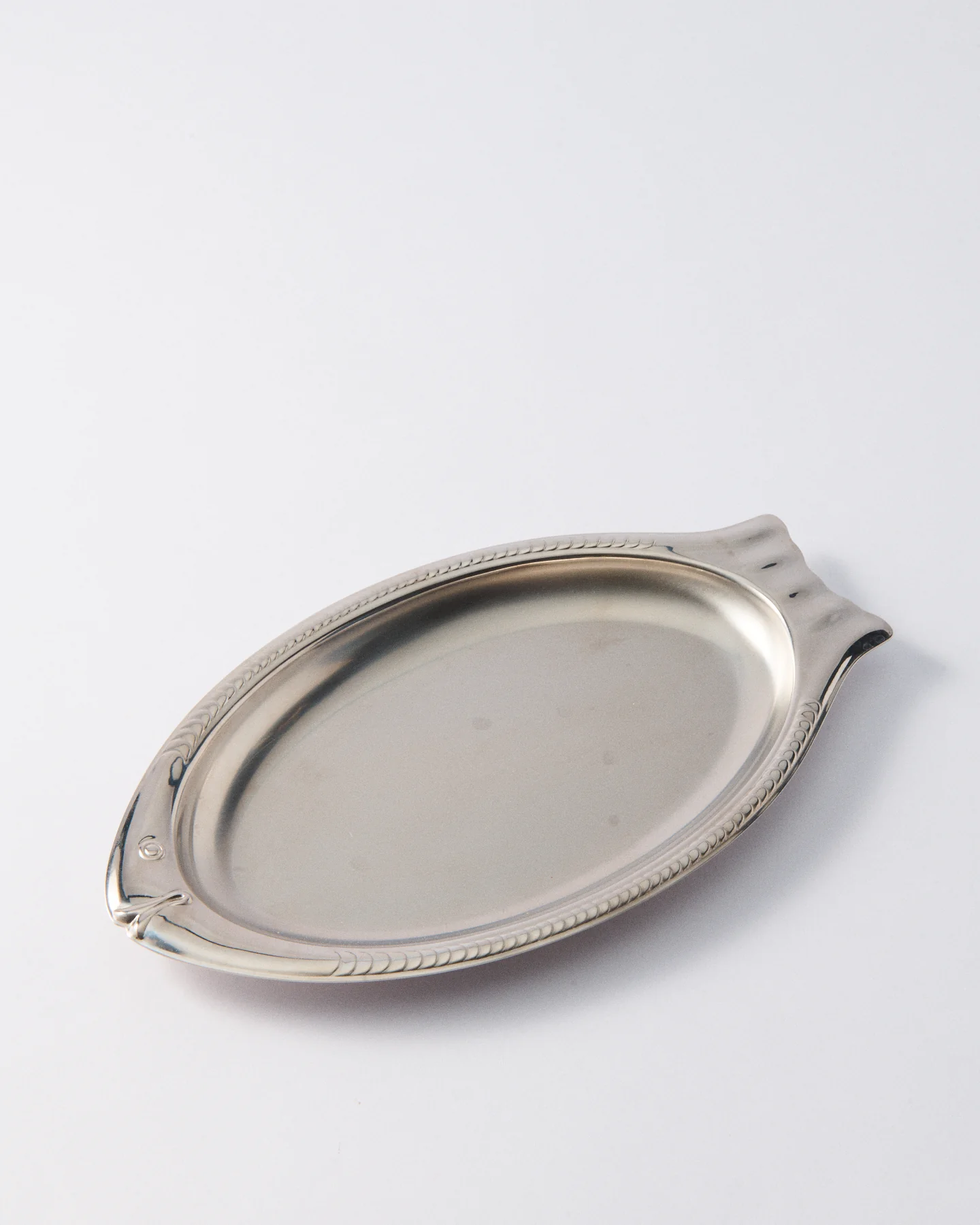 1980s Italian Silver Fish Plate