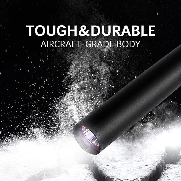 Aluminum Handheld Baseball Bat LED Flashlight Waterproof Torch Light
