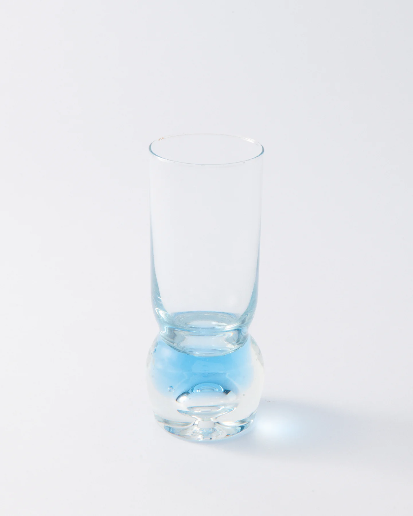 1970s Italian Blue Bubble Base Tumblers