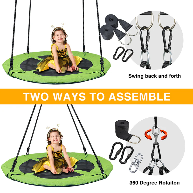 Giant 40 Flying Saucer Tree Swing Spider Web Spinner Swing 700lbs