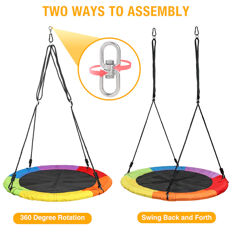 Trekassy 700lb 40 Inch 900D Oxford Waterproof Fabric Saucer Tree Swing