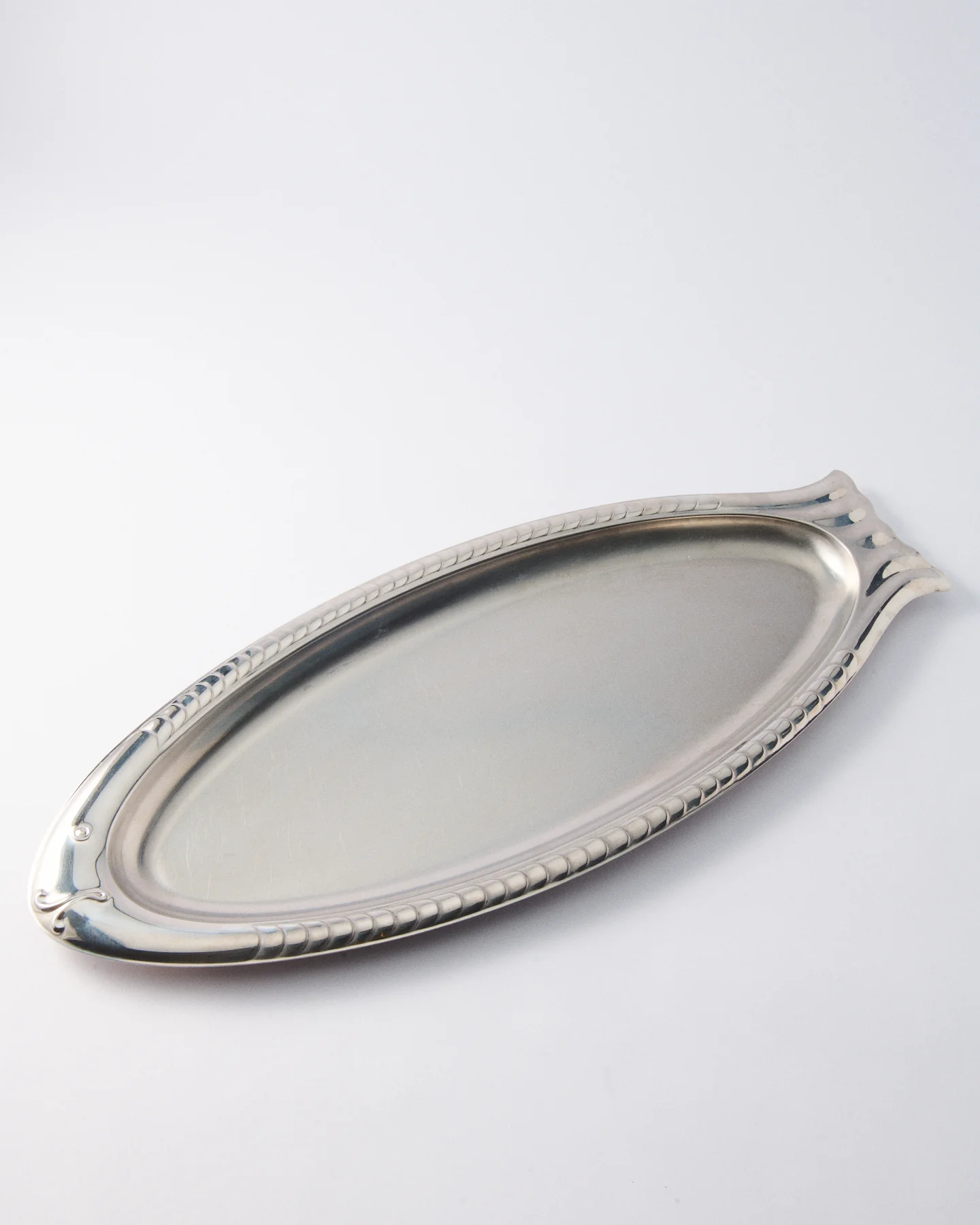 1980s Italian Large Silver Fish Plate