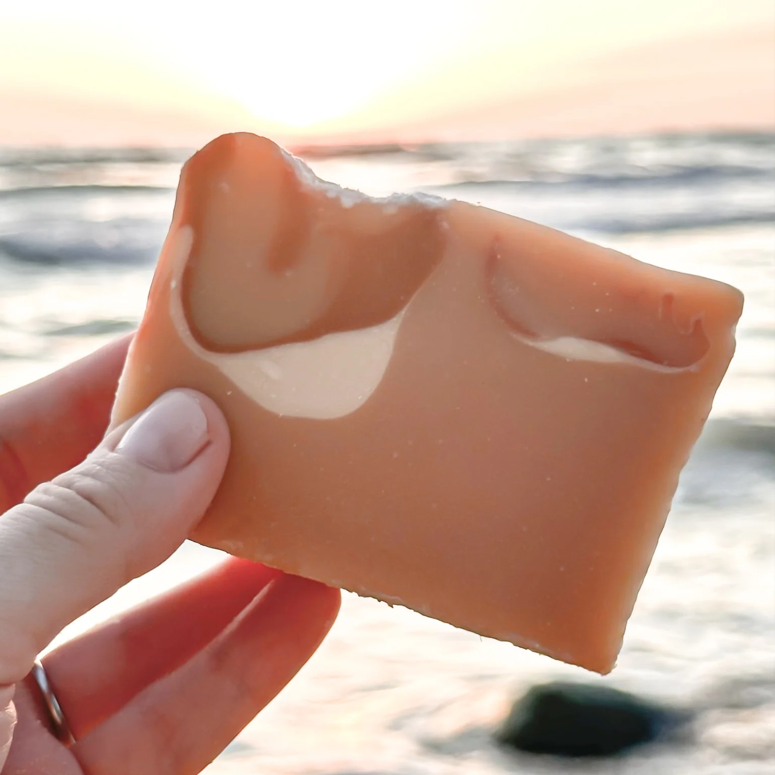 Almond, Salt, and Oatmeal Natural Bar Soap (Non-Glycerin)