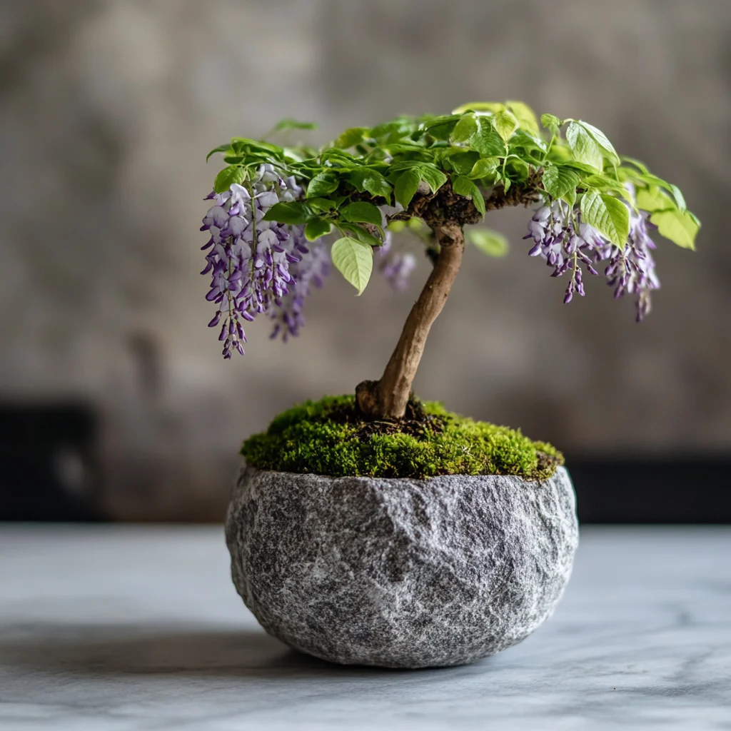 Wisteria Kokedama (Grown Bonsai)