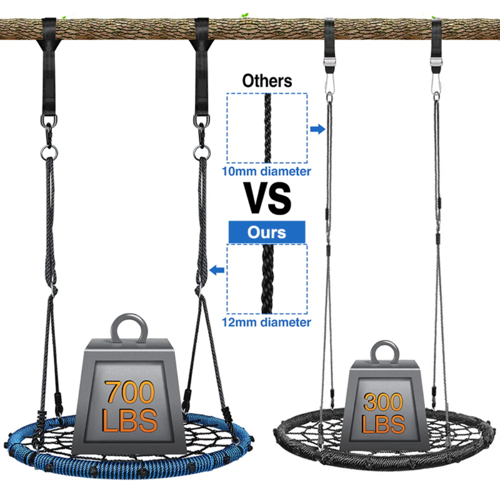 40 Spider Web Saucer Tree Swing for Kids Adults Backyard Playfun Wear Resistant