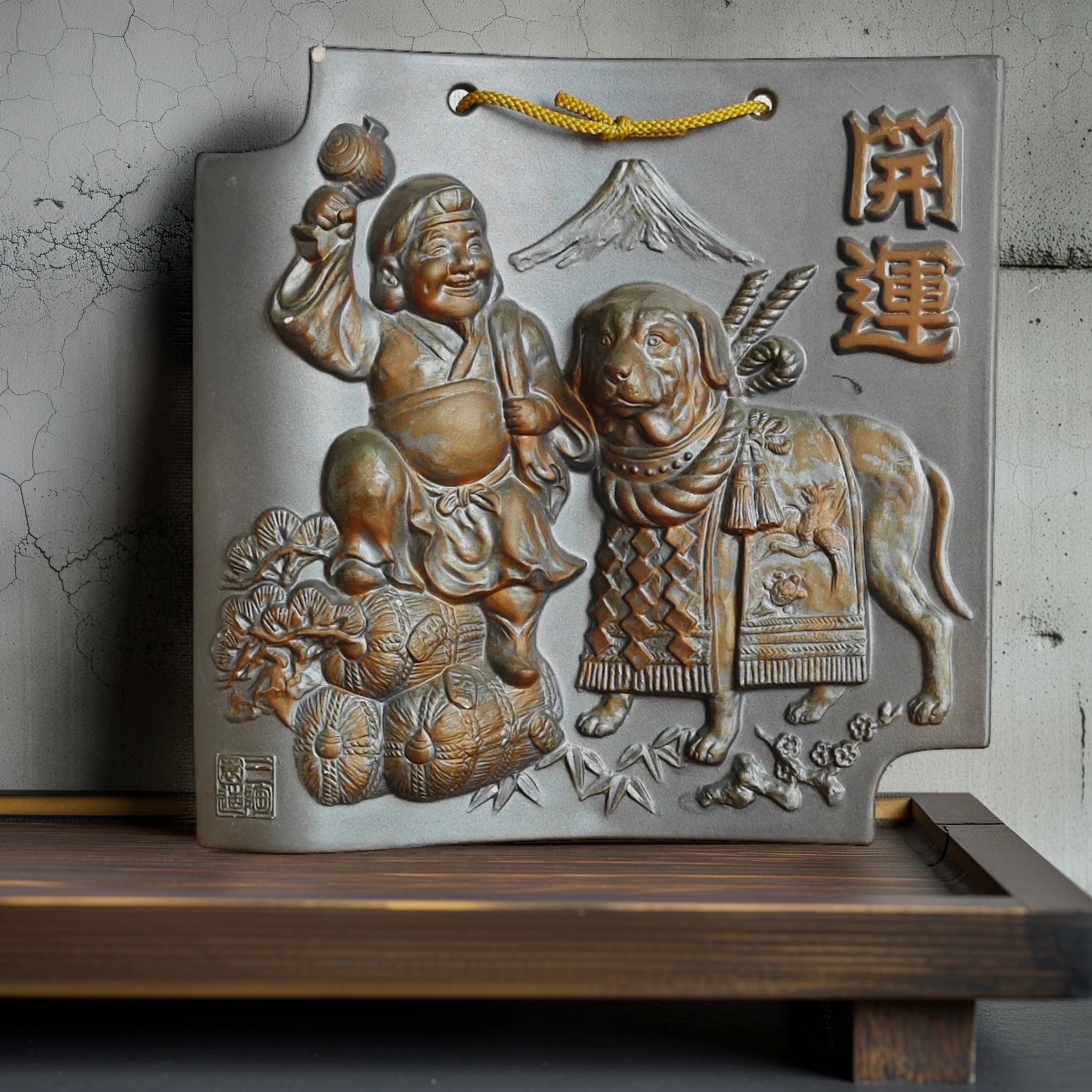 Japanese Ceramic Tile Kawara Art