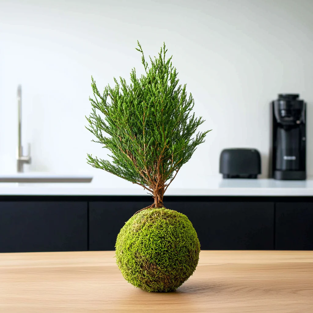 Goldcrest Hinoki Kokedama (Grown Bonsai)