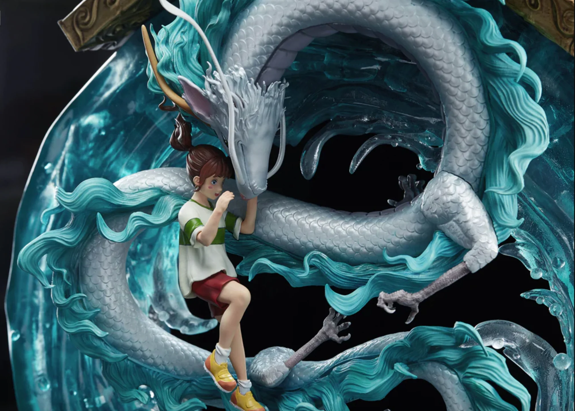 Spirited Away Haku and Chihiro Resin Statue