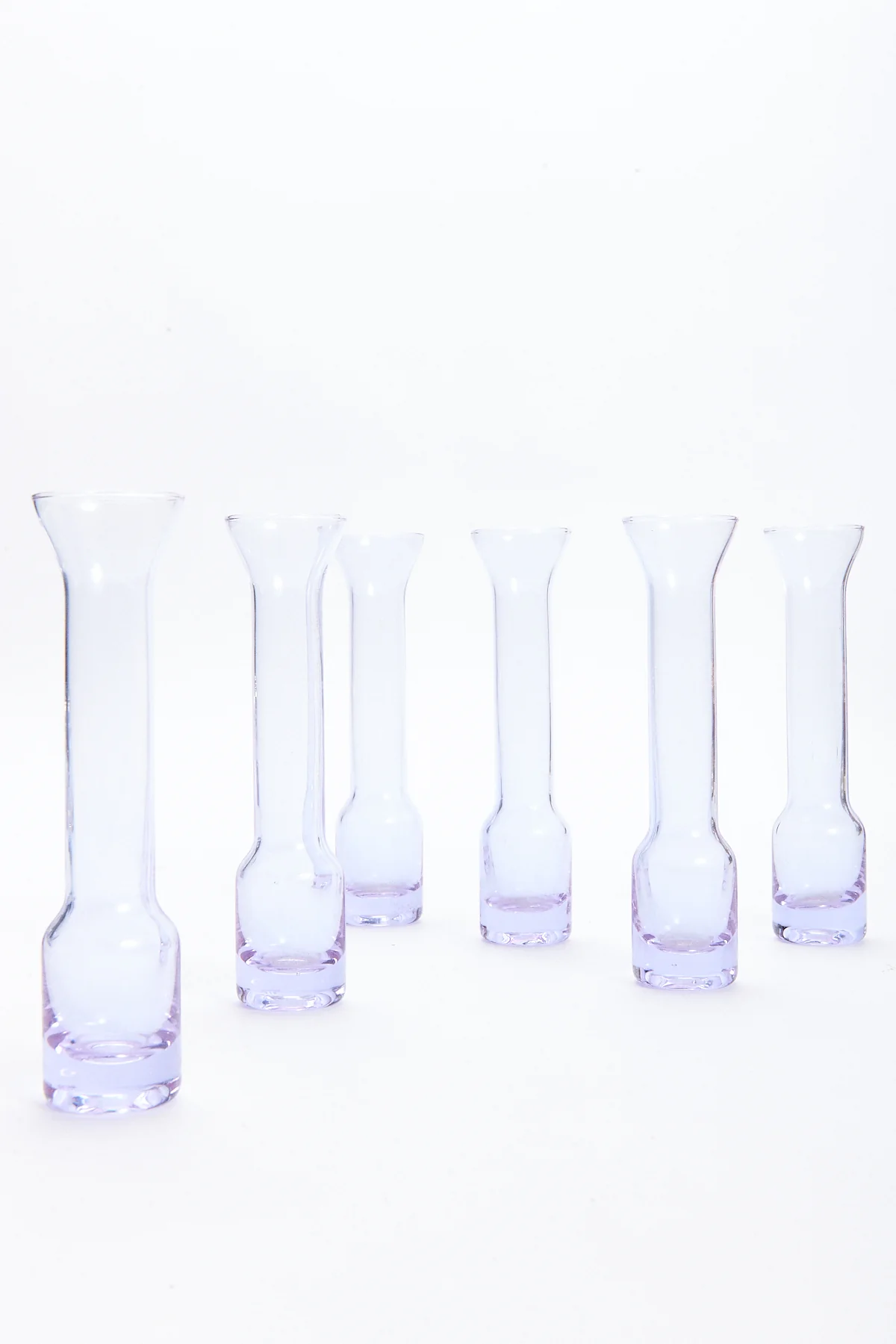 1970s Lavender Vodka Shot Glass Set and Bowl