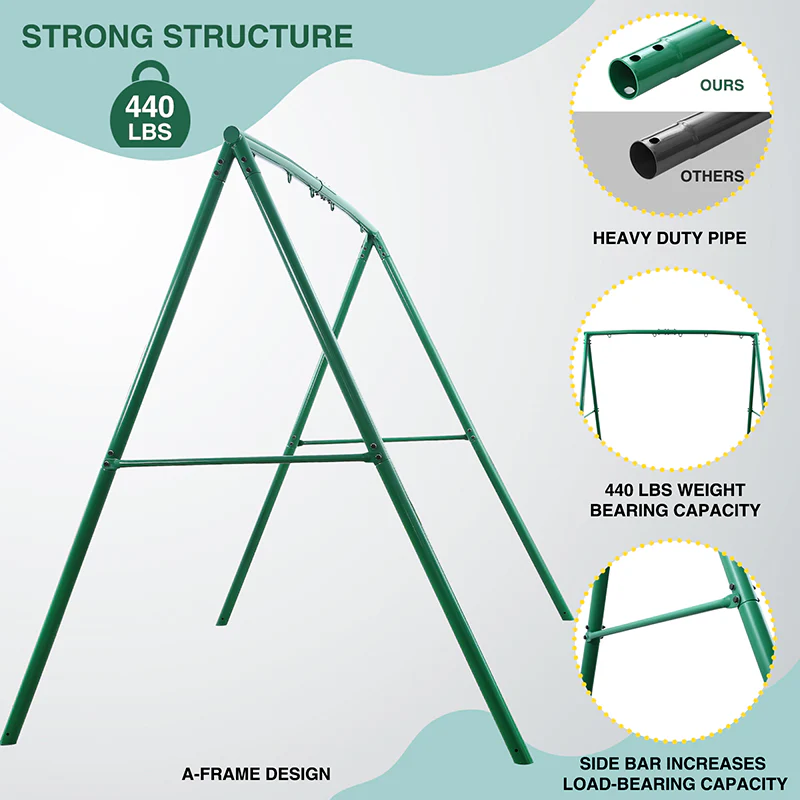 Metal A-frame Stand for Double Swing