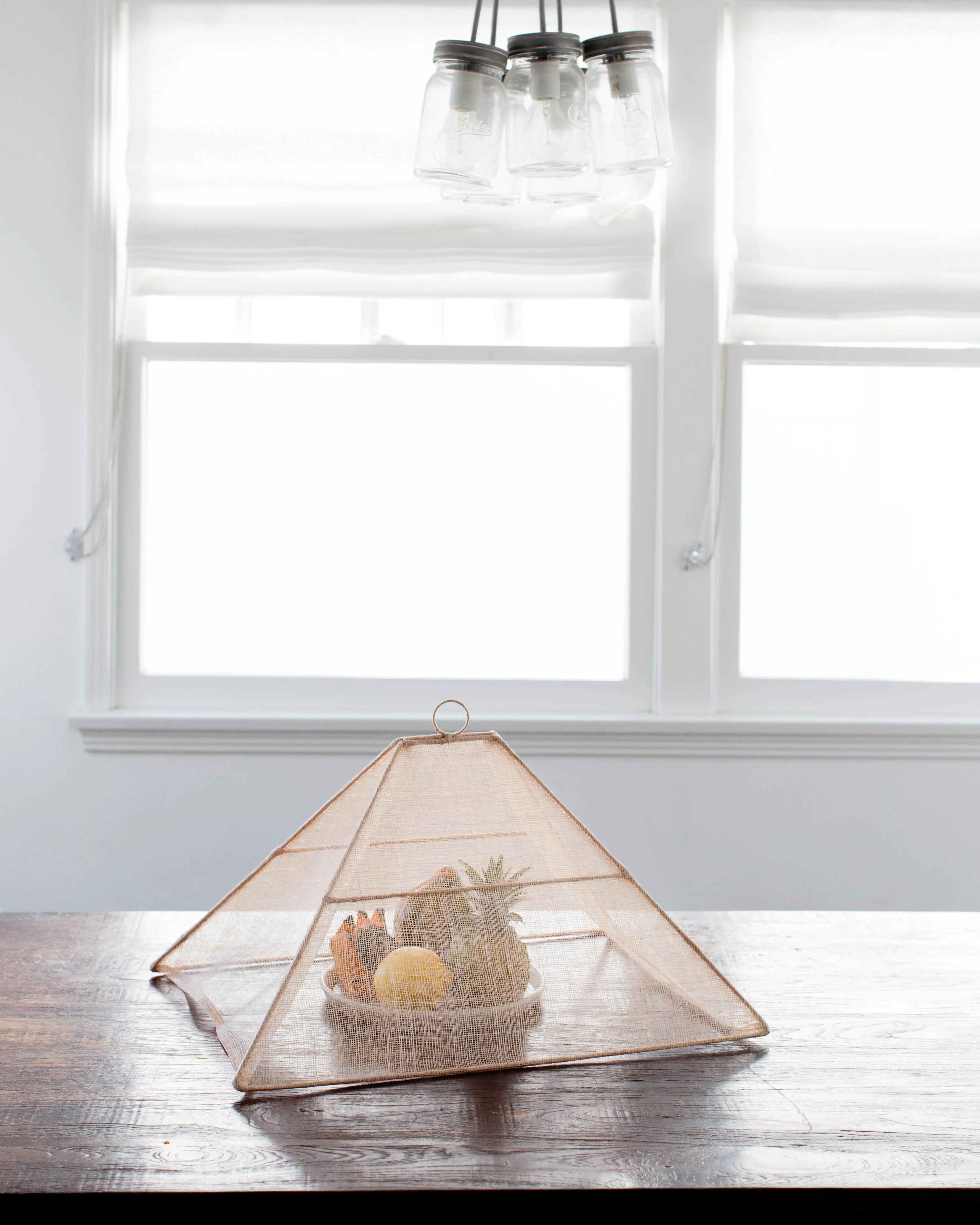 Handmade Collapsible Woven Food Tent | Natural Rose | Mixed