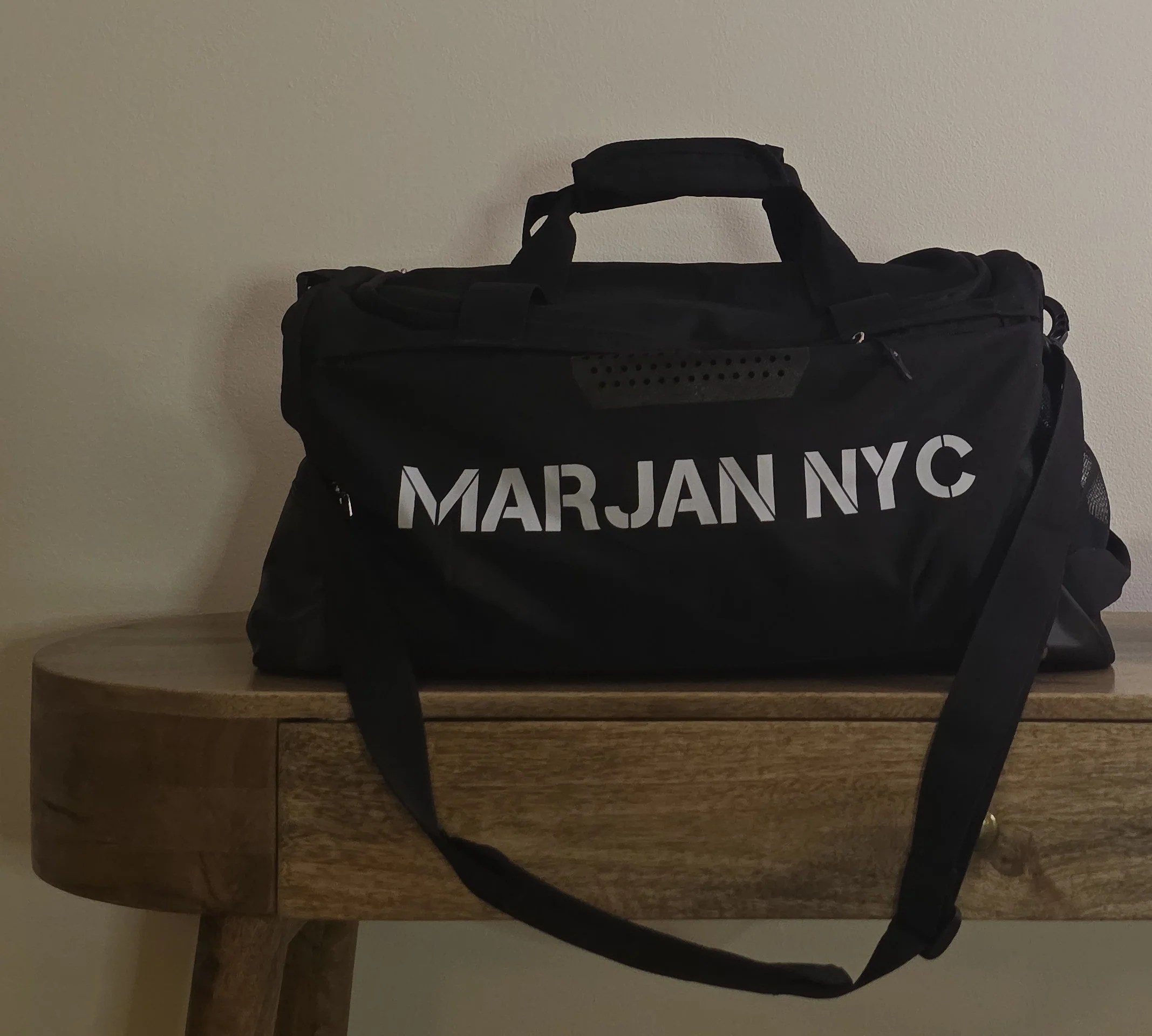 Marjan NYC Outdoor Wear-resistant Removable Hook Canvas Sport and Gym Bag