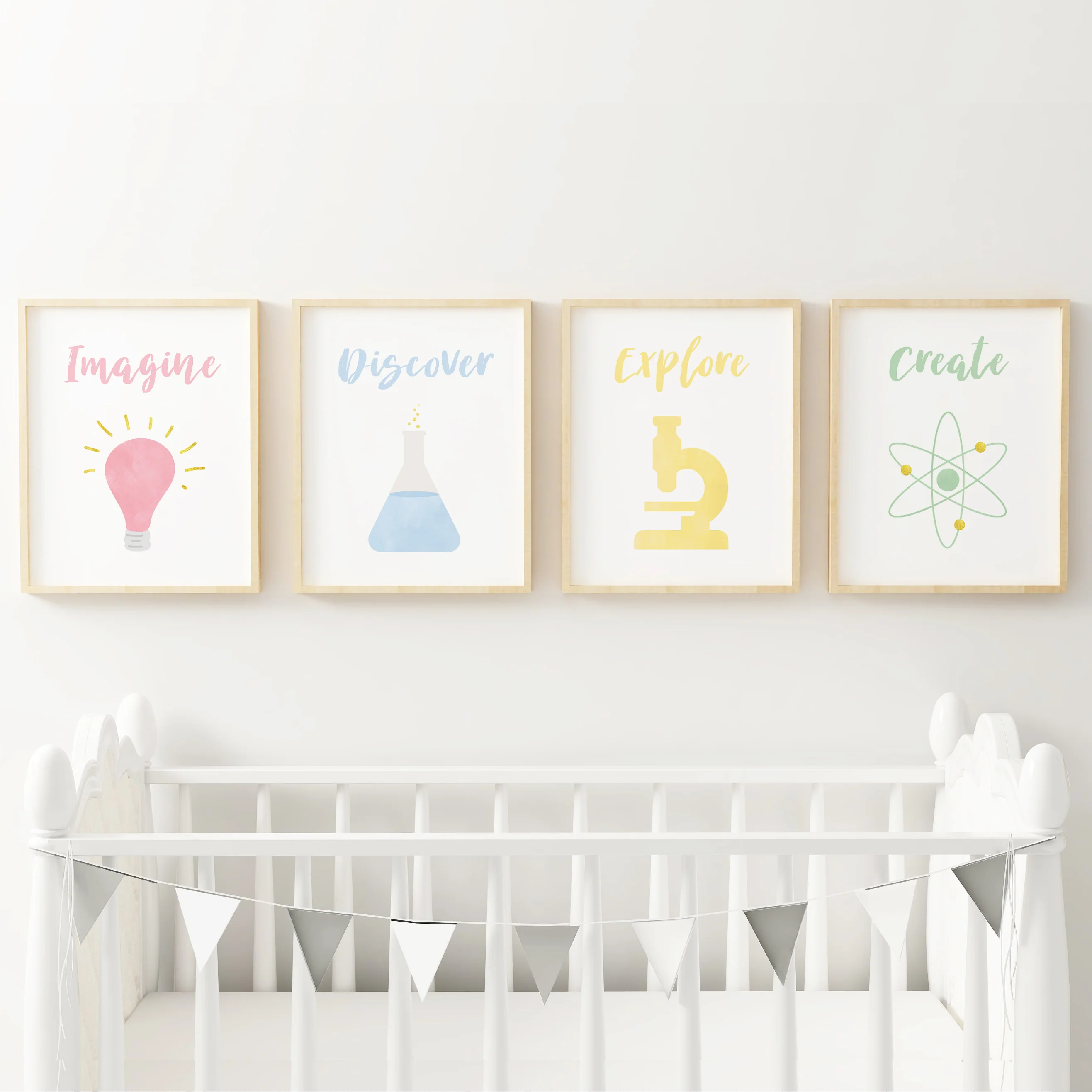 Rainbow Science Art Prints (Set of 4)