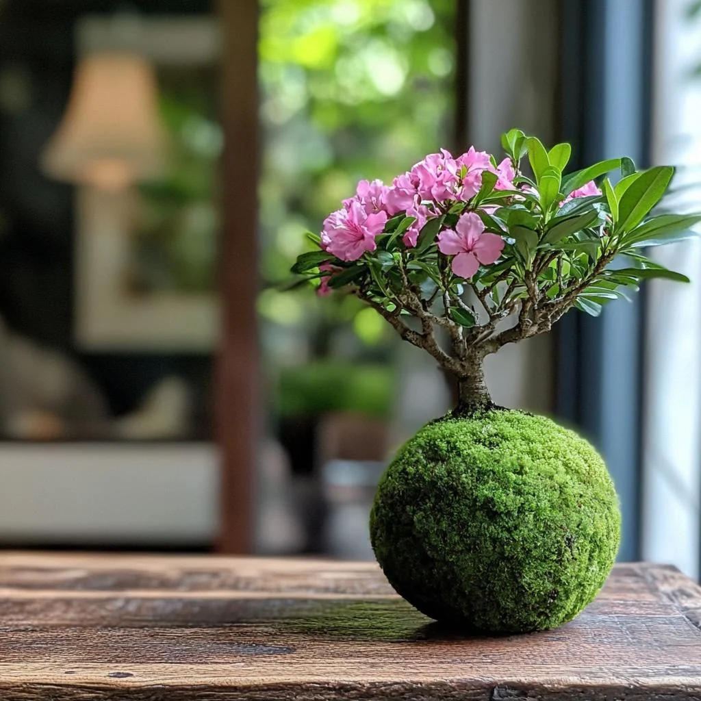 Azalea Kokedama (Grown Bonsai)