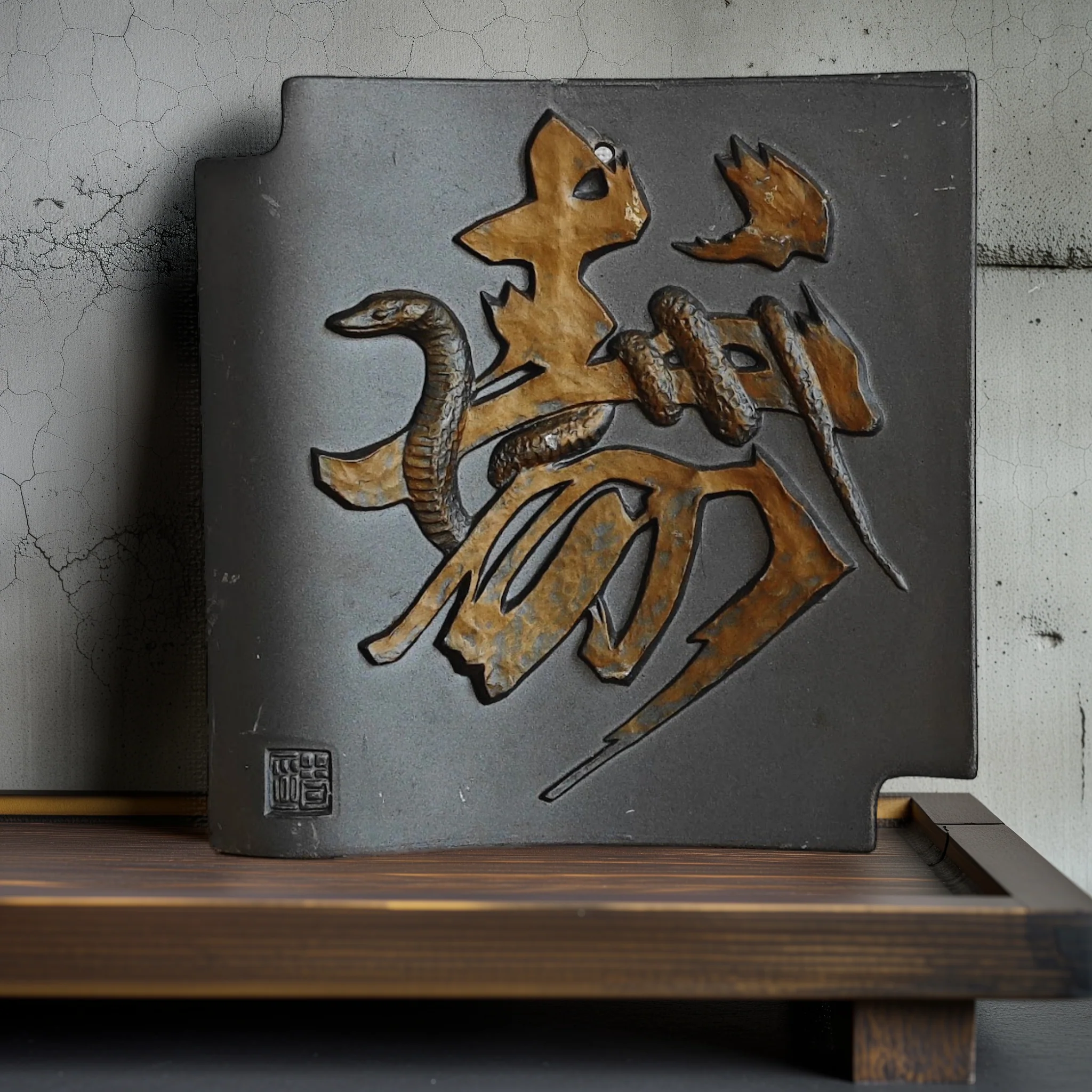 Japanese Ceramic Tile Kawara Art