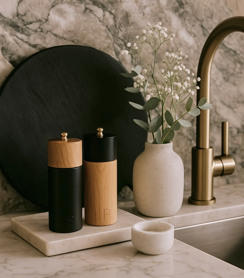 Zephyr Salt + Pepper Mills, Set of 2