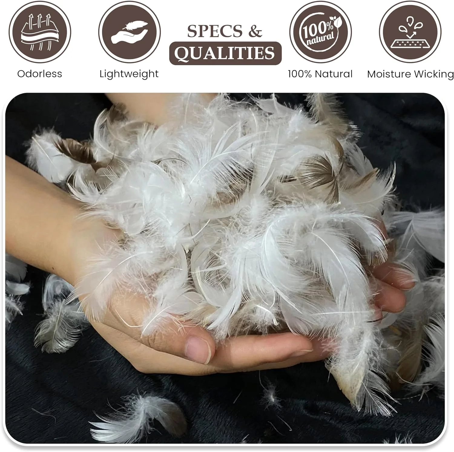Duck Down Feather Pillow Fill – Natural Down Feathers - Fill Comforters, Pillows, Jackets and More