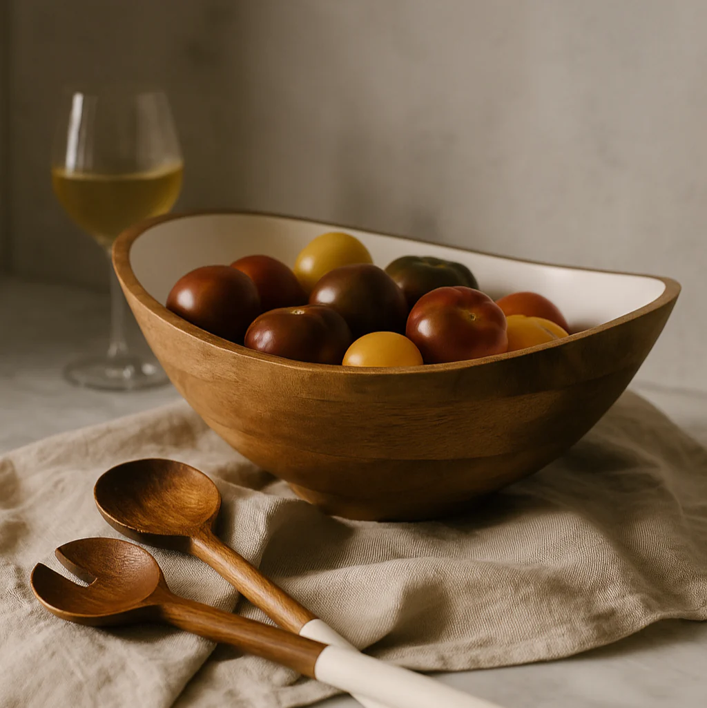 Palmer Wood + White Bowl