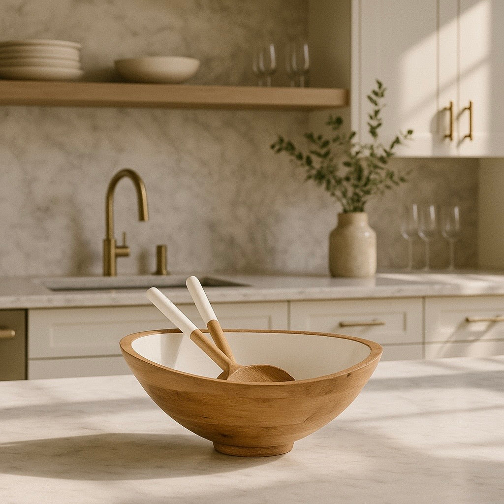 Palmer Wood + White Bowl