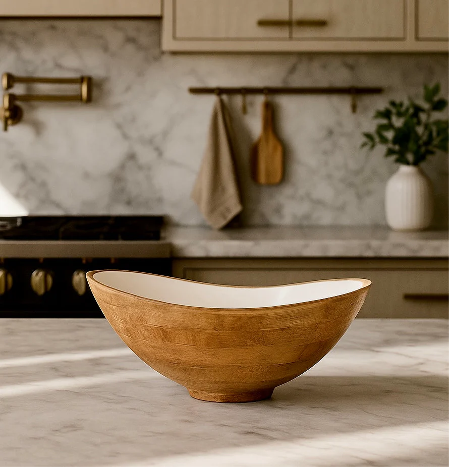 Palmer Wood + White Bowl