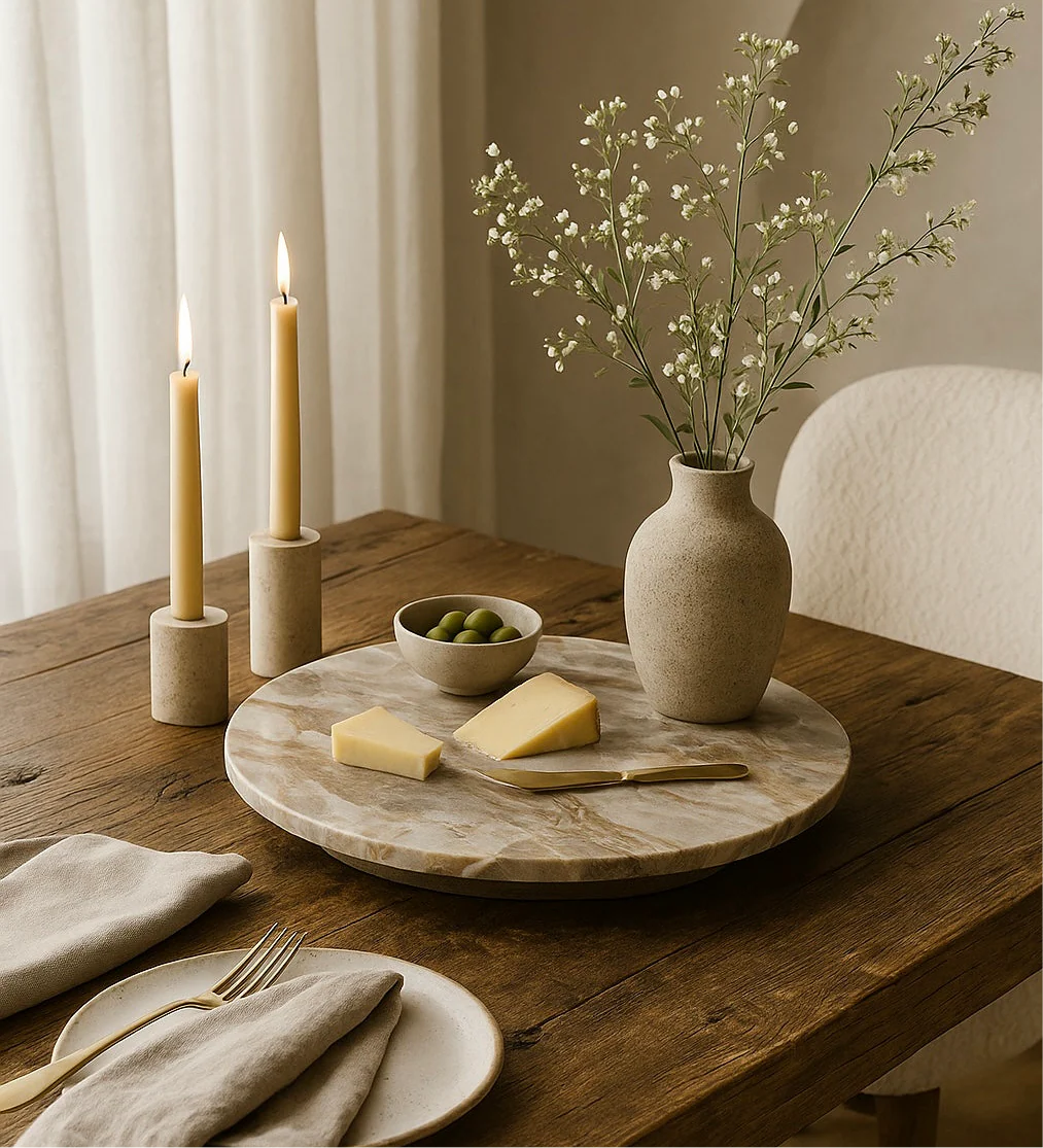 Vera Marble Lazy Susan