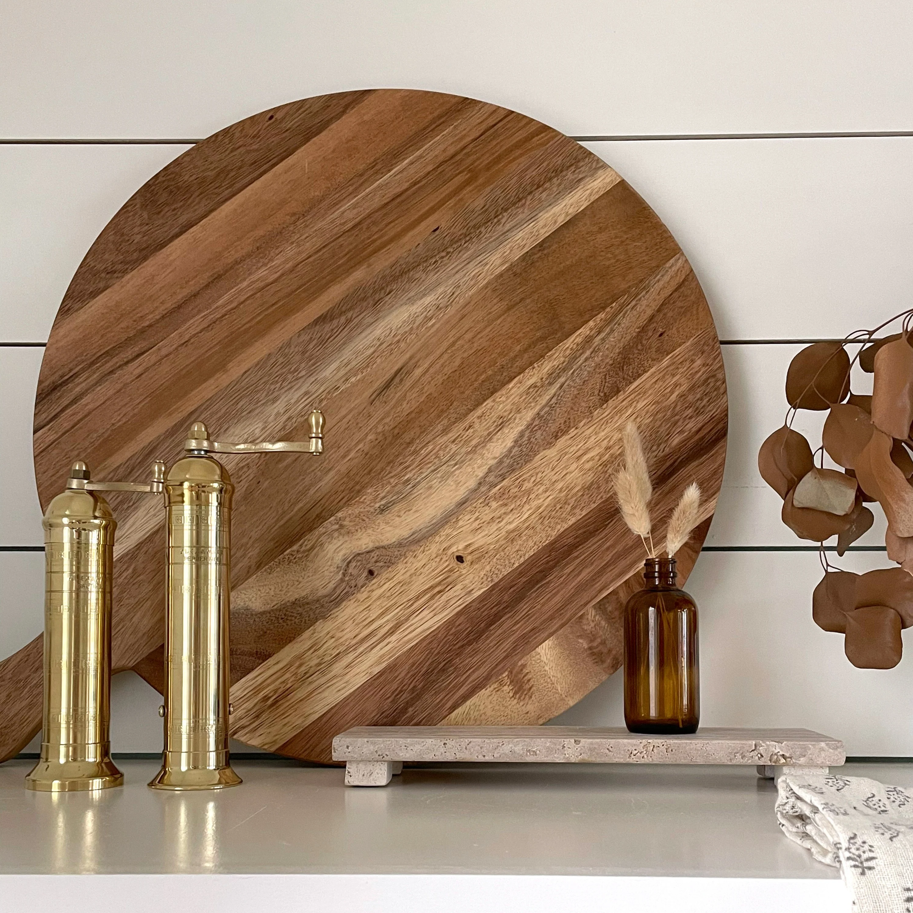 Ophelia Greek Salt + Pepper Mills, Set of 2