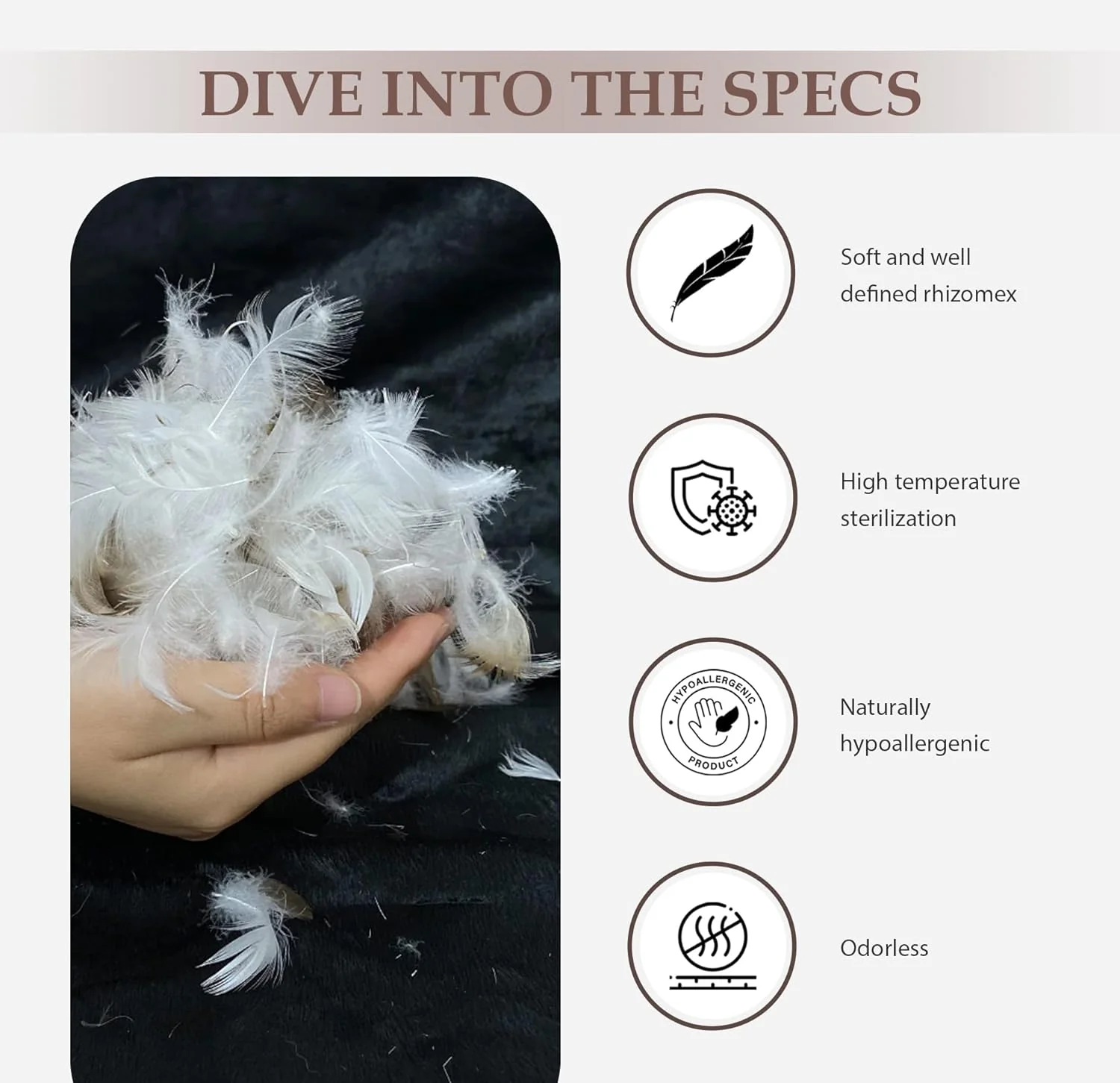 Duck Down Feather Pillow Fill – Natural Down Feathers - Fill Comforters, Pillows, Jackets and More