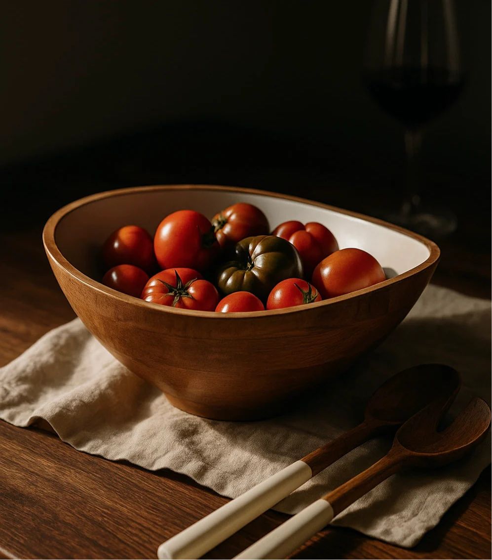 Palmer Wood + White Bowl