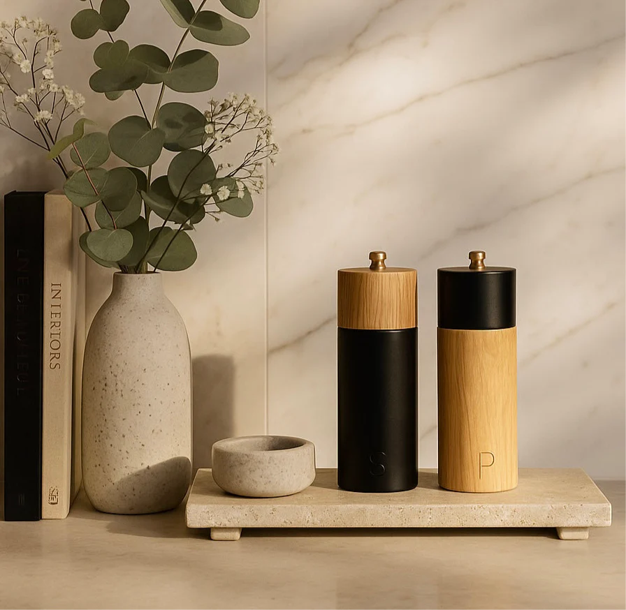 Zephyr Salt + Pepper Mills, Set of 2