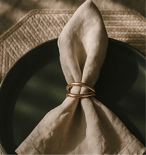 Gilda Brass Napkin Rings