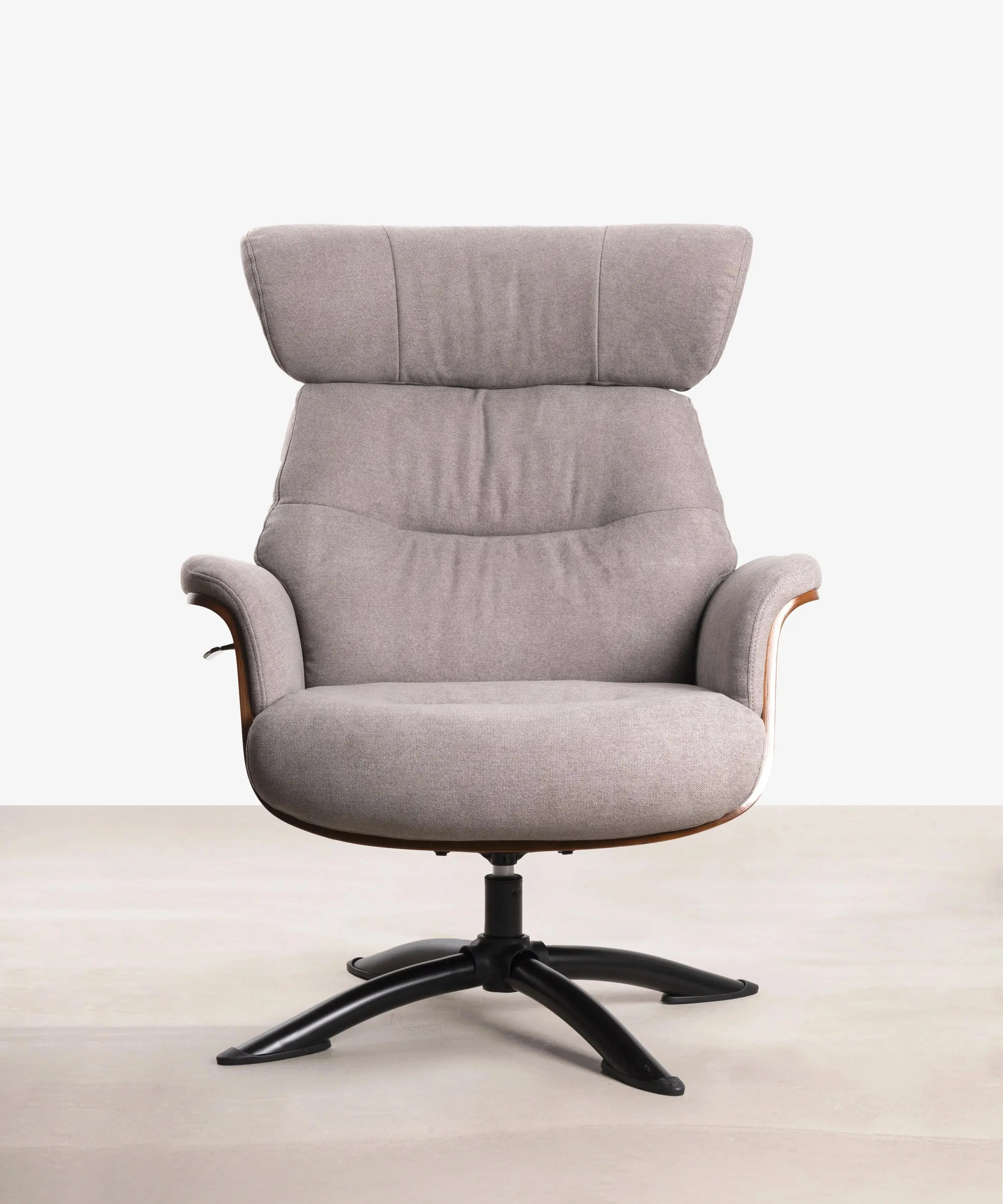 Sillón Reclinable en Madera y Tapizado con Reposapiés Osaka