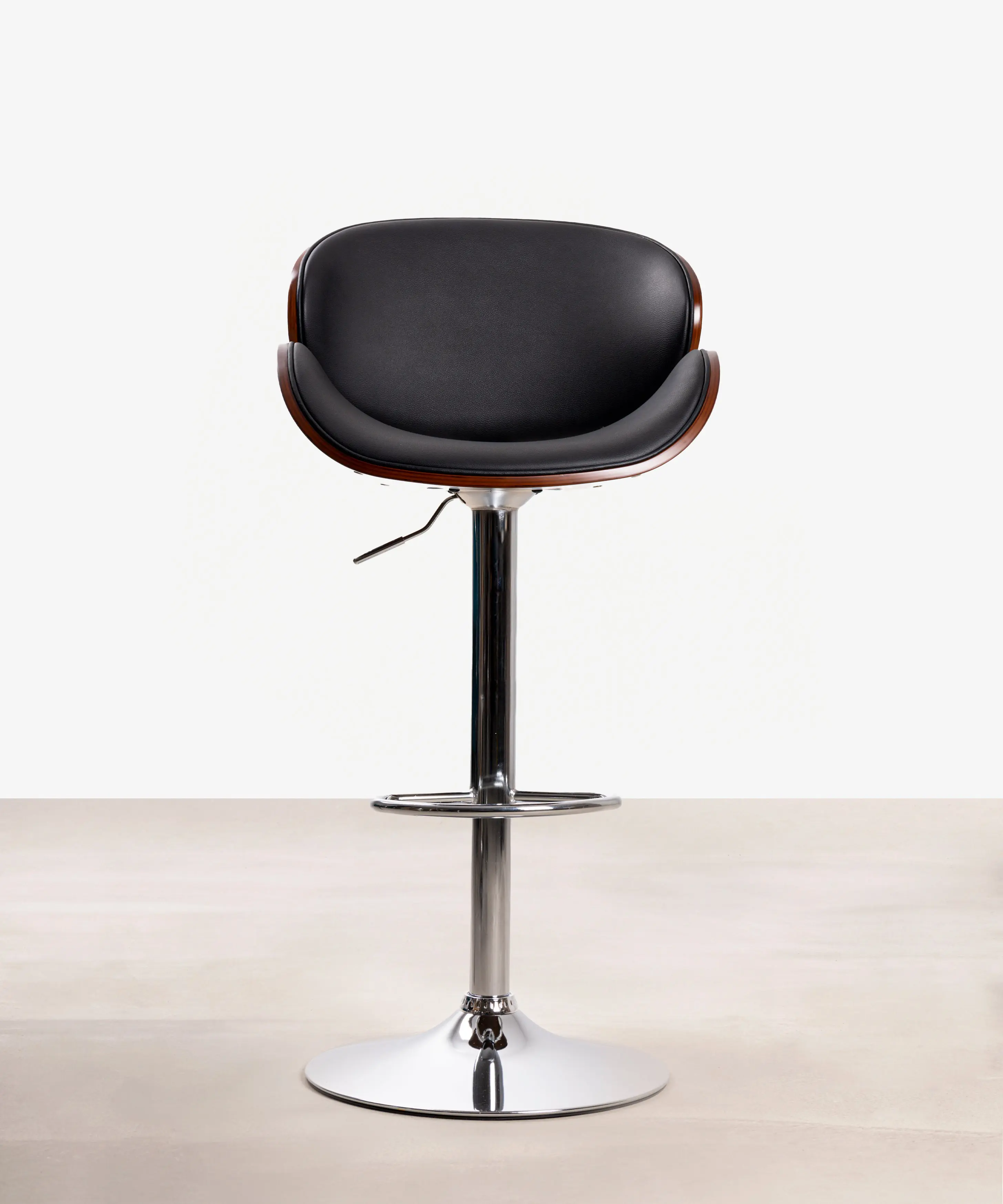 Taburete de Madera y Polipiel Regulable Shelley