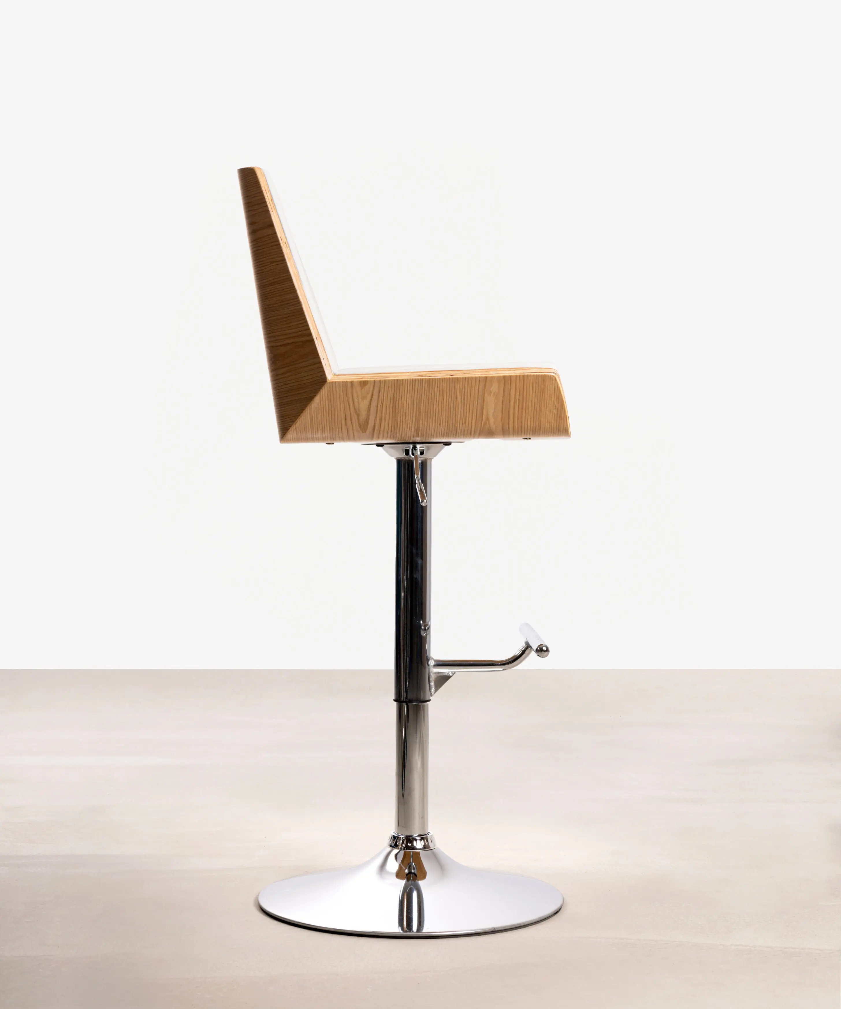 Taburete de Madera y Polipiel Regulable Lyssa