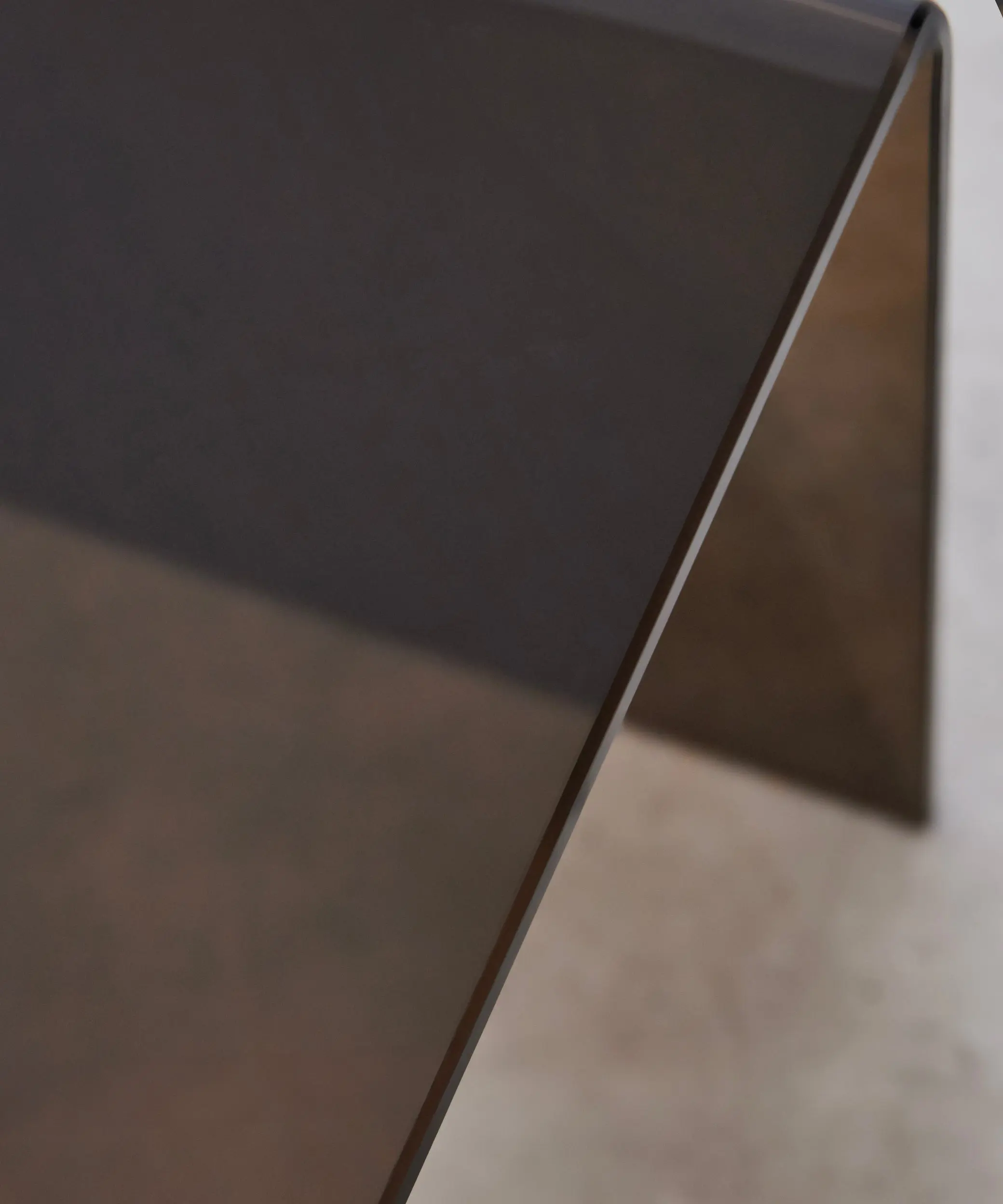 Mesa de Centro Cuadrada de Cristal Curvado Burano 100 cm x 100 cm