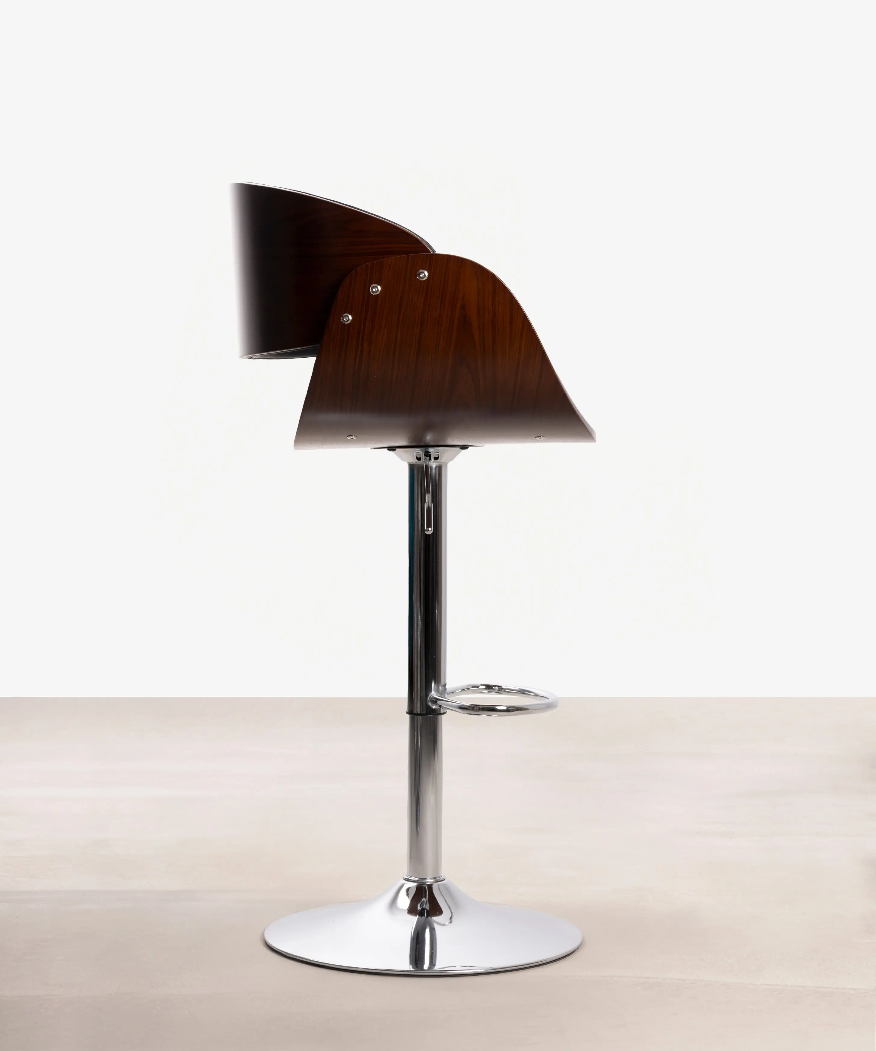 Taburete de Madera y Polipiel Regulable Debbie