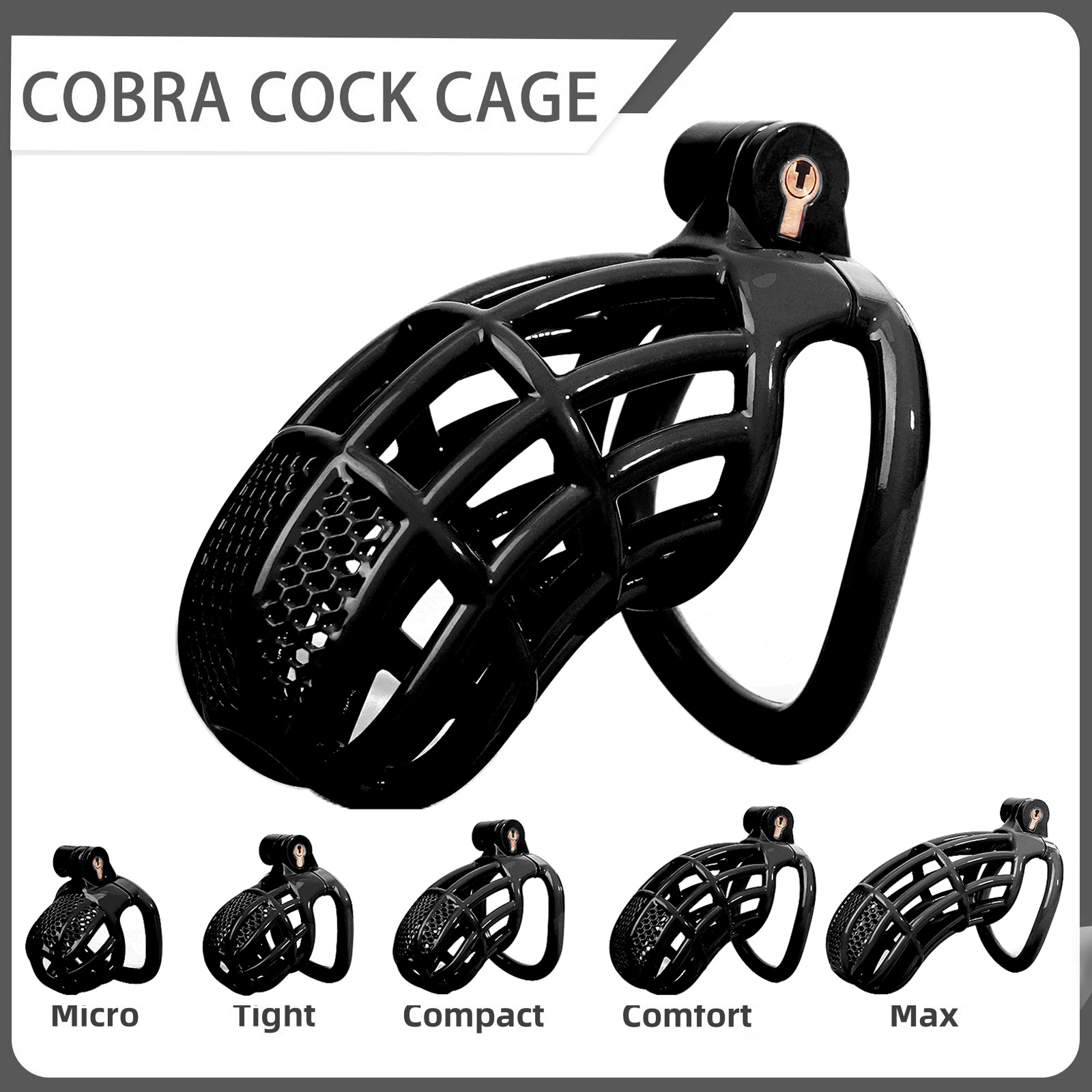 Ergonomic Design Resin Chastity Cage for Men