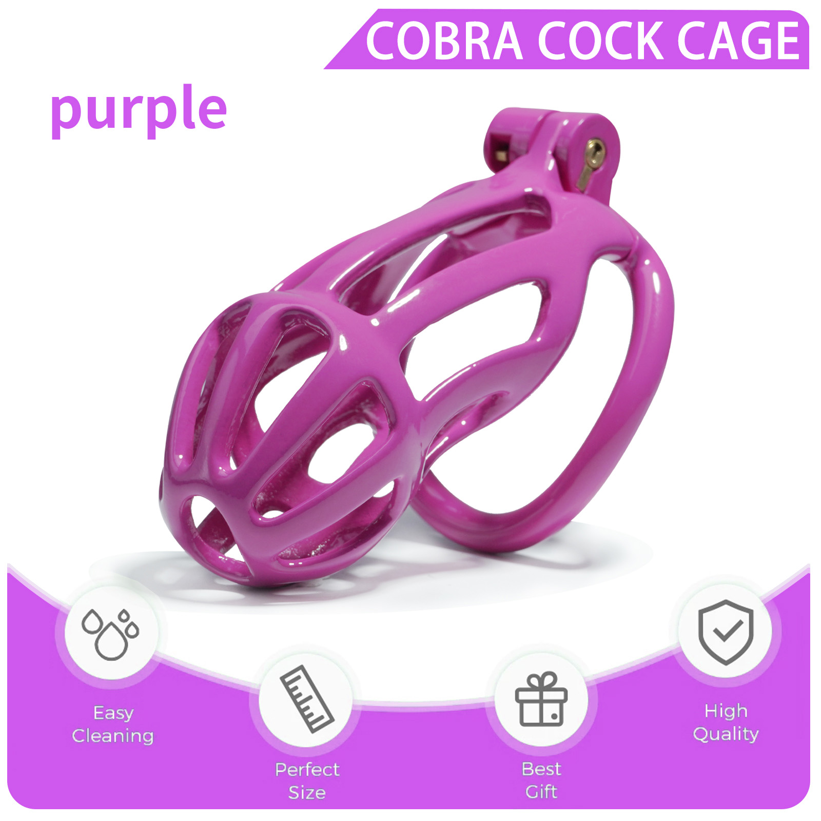 3D-Printed Male Chastity Cage with Soft TPE for Comfortable Long-Term Wear – A lightweight nylon chastity device with a soft TPE interior, designed for extended use.