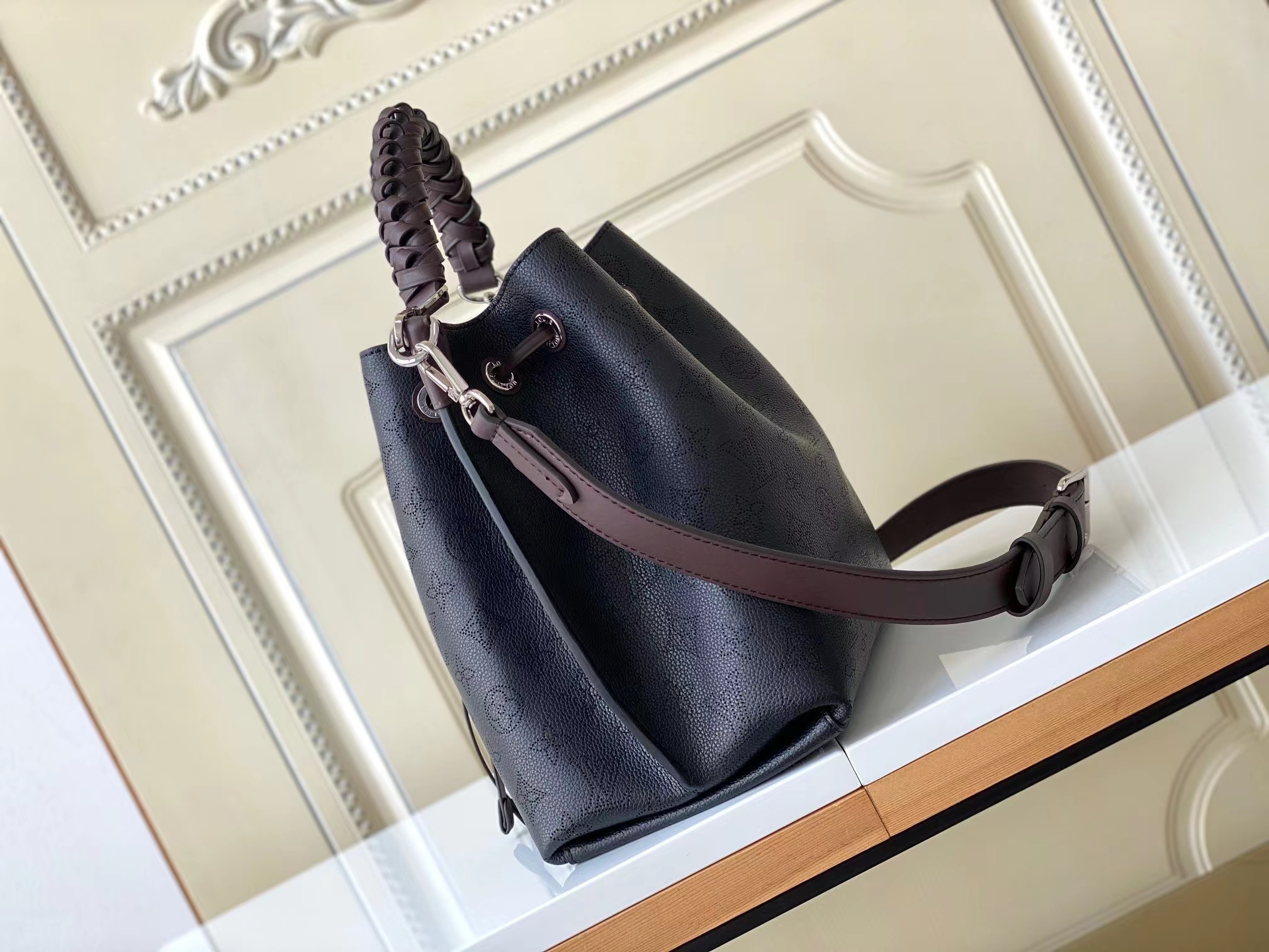 Louis Vuitton Muria Bucket Bag Black