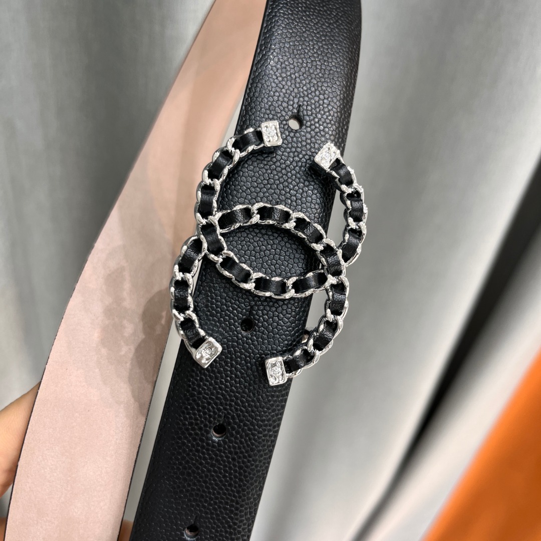Chanel C logo belt