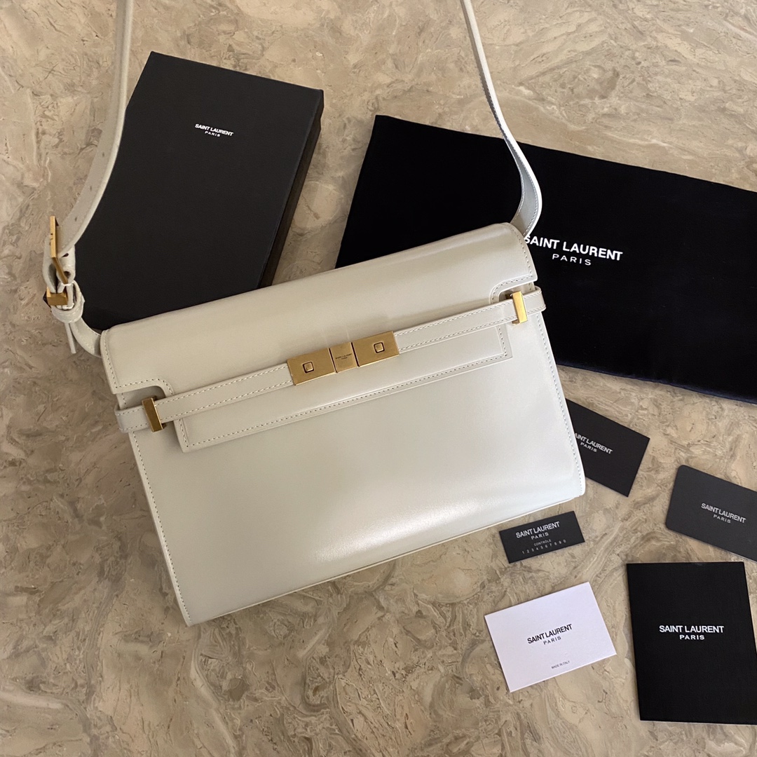 MANHATTAN MEDIUM SHOPPING BAG IN BOX SAINT LAURENT LEATHER