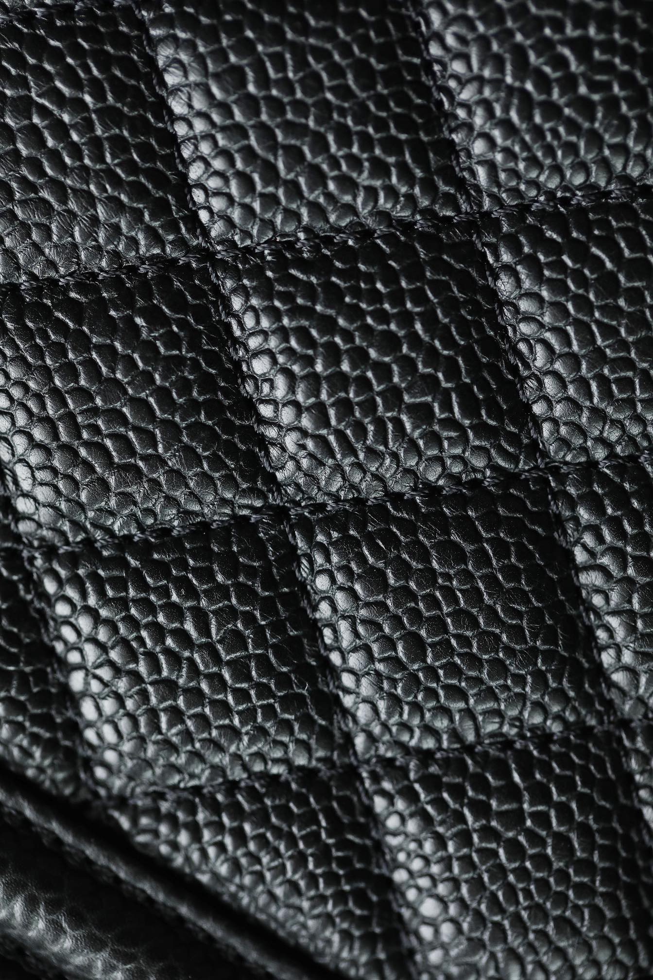 Chanel Boy Sliver Hardware Caviar Cow Leather