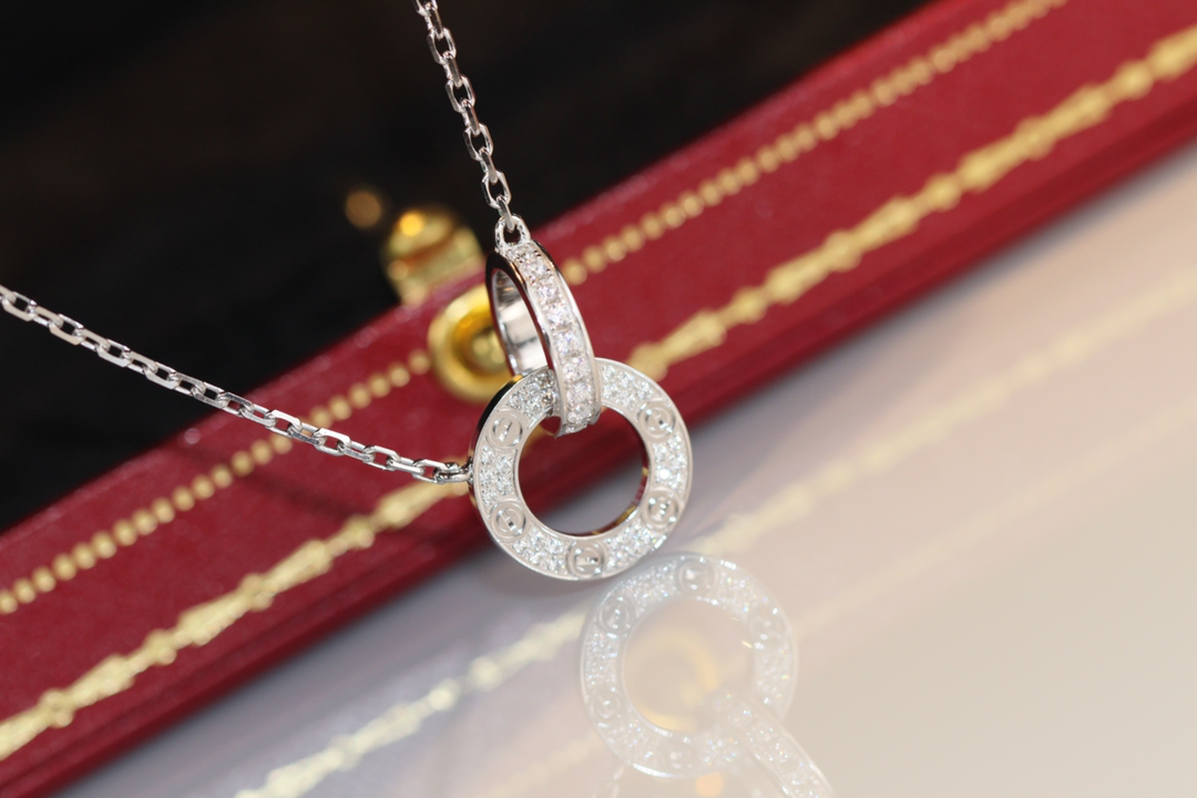 Cartier Love Diamond-Paved Necklace