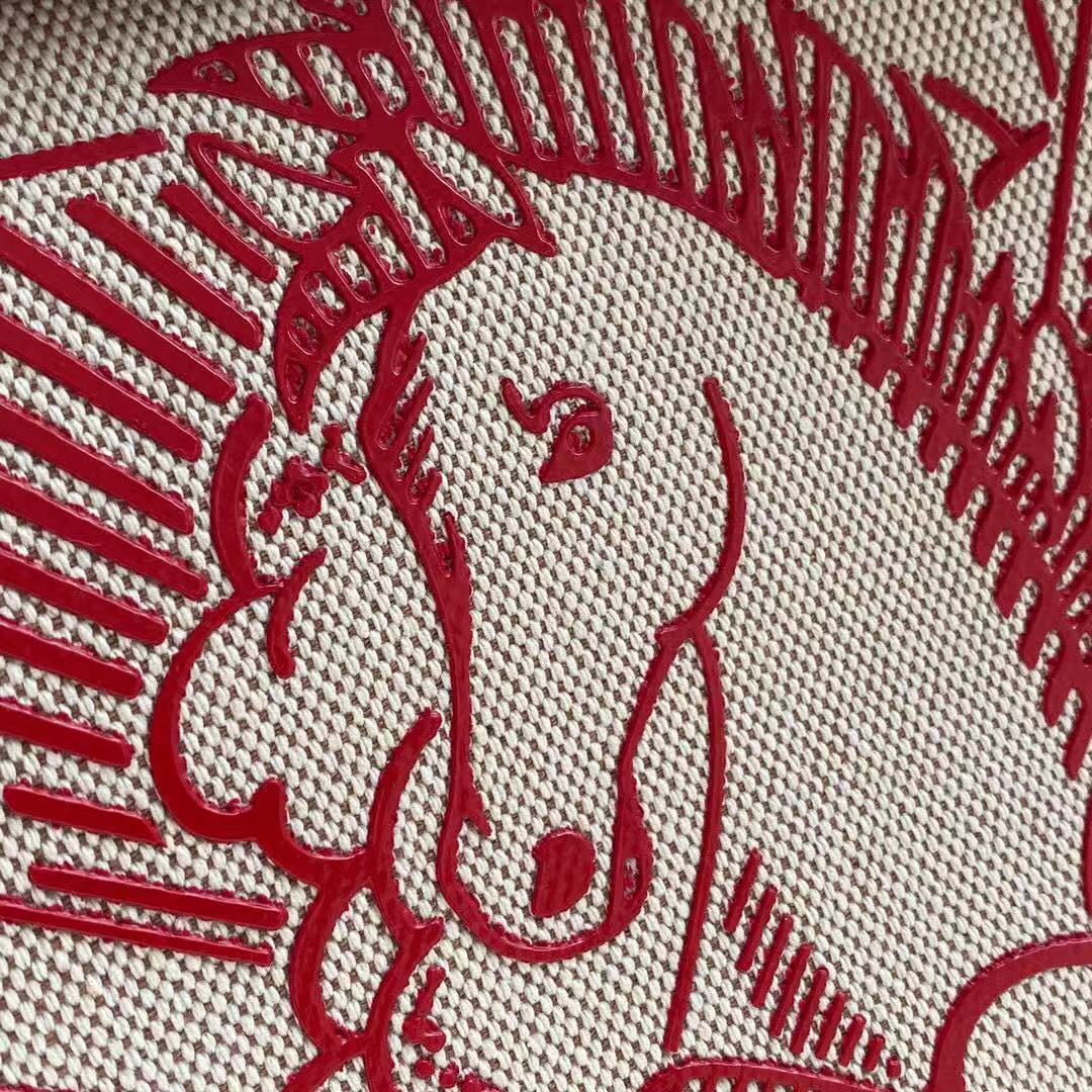 Hermès Herbag 31 Roturnme Pegase en rouge